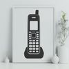 Simple Landline Graphic An SVG graphic representation of a traditional landline phone with buttons and dial tone display.