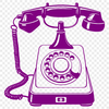 Telephone SVG Clip Art SVG illustration of a telephone with detailed design elements suitable for cutting machine stencils or laser cutting.