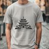 Beautiful Religious Iconography Image A traditional Buddhist temple with intricate architecture and ornate details, suitable for use in vector art designs.