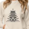 Traditional Buddhist Temple Architecture SVG Icon A detailed 2D representation of a traditional Buddhist temple with intricate architecture.