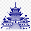 Ornate Architecture SVG Image Illustrated Buddhist temple with ornate architecture