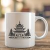 Ornate Buddhist Temple Architecture Buddhist temple with ornate architecture and pagoda-inspired design.