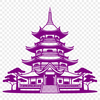 Elegant Buddhist Architecture A traditional Buddhist temple with intricate architecture.