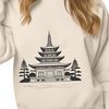 Free Buddhist Temple Clip Art Download A detailed, 2D illustration of a traditional Buddhist temple architecture.