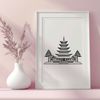 Beautiful Buddhist Temple Structure A traditional Buddhist temple structure with intricate details and ornate architecture, suitable for vector design.