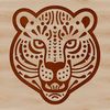 Exquisite Tiger Portrait A detailed SVG illustration of a tiger's head, depicted in an ornate style.