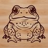 Toad Vector Graphic Design A digital illustration of a toad in a simple design style.
