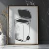 Free Vector Art Illustration of a Trash Can Bin An SVG representation of a common rubbish bin with a flat top and rounded edges.