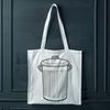 Simple Trash Can Vector Art A simple, minimalist design of a trash can with a lid, ideal for vector art projects.