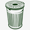 Simple White Trash Can Vector Graphics A simple white trash can with a lid, ideal for use as clip art in graphic design projects.