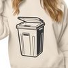 SVG icon of a trash can for vector art and clipart designs.