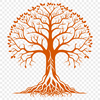 A stylized illustration of a tree with branches and leaves, suitable for vector graphics and cutting machine designs.
