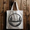 Forest Illustration SVG Vector Art A stylized depiction of a forest environment featuring multiple trees in an editable SVG design.