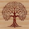 Nature's Beauty in a Single Stroke A simple illustration of a tree with a solid trunk and branches.