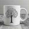 A stylized illustration of a tree created in vector format.