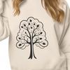 Beautiful Branching Design A stylized vector illustration of a tree with branches and leaves, suitable for digital design projects.