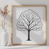 Free Tree Clip Art SVG Image A stylized illustration of a tree, suitable for vector art and design projects.