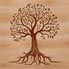 An SVG graphic representation of a tree with realistic foliage and trunk, ideal for use in digital design projects.