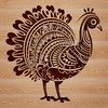 Ornate Bird Design Vector Art Detailed illustration of an ornate farm animal turkey