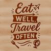 Vacation Inspiration Quote Graphic Vector quote design for vacation inspiration with customizable text.