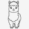 Vibrant Andean Creature Illustration Colorful alpaca illustration in vector format