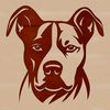 Vector Graphic of a Friendly Pitbull Illustration of a pitbull's head, suitable for vector art designs.