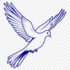 A simplified graphic representation of a bird, created using scalable SVG code.