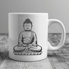 Free Religious Clip Art A digital illustration of the Buddha in a meditative pose.