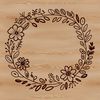 An illustration of a decorative wreath suitable for clip art and commercial use.