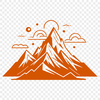 Free Vector Image of a Mountain Scene A high-resolution digital illustration of a mountain landscape in vector format.