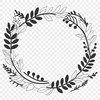 Free SVG Vector Art Design for Crafters Floral wreath illustration created as vector art.