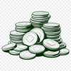 Digital Coin Set in Vector Format A set of digital coins in a vector format, suitable for cutting machines and graphics design.
