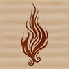 Beautiful Flame Shape Design A stylized flame shape with intricate details, suitable for vector art design.