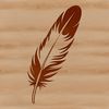 A graphic representation of a single feather as a downloadable vector file.