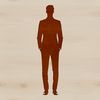 Free Man Clipart Design SVG A simple male figure designed as a vector image for various applications.