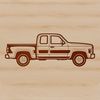 Vehicle Illustration A stylized illustration of a pickup truck.