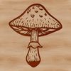 Mushroom Graphic Illustration SVG graphic of a mushroom suitable for various design applications.