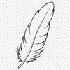 Beautiful Free Vector Feather Illustration A high-quality vector illustration of a single feather, suitable for digital use in various formats including SVG and PNG.