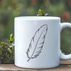 Free Clip Art Feather SVG Design A detailed illustration of a single feather in a vector format.