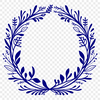 Free Vector Art - Decorative Wreath Clipart A digital illustration of a floral wreath made with vector lines, suitable for printing in various formats.