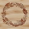 A digital floral wreath design created in vector art format, suitable for various uses including craft projects.