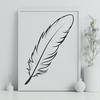 Beautiful Clip Art Feather Design An SVG clip art design featuring a detailed illustration of a single feather.