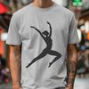 Beautiful Gymnast Illustration Vector Art A female gymnast in mid-air, performing a balance beam routine.