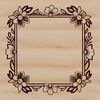 A decorative floral border used as a design element in digital art, compatible with SVG format.