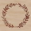 A decorative floral wreath designed as a vector graphic for digital and print use.