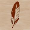 A detailed illustration of a single feather in vector format, ideal for digital designs and crafts.