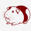 Free Vector Art Guinea Pig Clip Art A cartoon illustration of a guinea pig, designed as vector art for digital use.