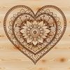 A colorful mandala heart design created as a vector graphic, suitable for various digital applications.
