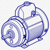 Detailed Gear Mechanism A detailed illustration of an electric motor with moving parts and gears.
