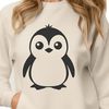 A stylized illustration of a penguin, created as a vector graphic in the SVG format.